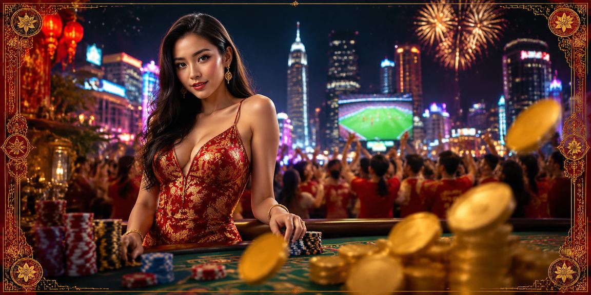 Khung cảnh casino và cá cược sôi động tại TP. Hồ Chí Minh về đêm với ánh đèn neon rực rỡ